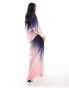 Фото #10 товара Style Cheat satin maxi skirt in ombre effect co-ord