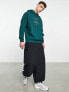 Фото #3 товара ASOS DESIGN oversized hoodie in green with mountain embroidery