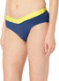 Фото #1 товара Seafolly 237327 Womens Retro V Front Bikini Bottom Swimsuit Loop Blue Size 12 US