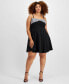 Фото #1 товара Trendy Plus Size Sequined Knot-Front Fit & Flare Dress