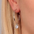 Modern round single earrings with 2in1 pendant LPS02ARQ176
