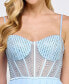 Фото #4 товара Juniors' Rhinestone-Embellished Bustier Ball Gown, Created for Macy's