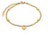 Delicate gold-plated leg chain with a heart