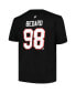 Фото #3 товара Men's Connor Bedard Black Chicago Blackhawks Big and Tall Name and Number T-shirt