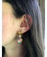 ფოტო #3 პროდუქტის Colorful Canvas Design Citrine Gemstone Diamond Yellow Gold Plated Silver Earrings