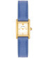 ფოტო #1 პროდუქტის Women's The Eleanor Blue Leather Strap Watch 19mm