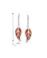 ფოტო #4 პროდუქტის Inspired Red Brown Earth Tones Created Opal Inlay Lever back Nature Leaf Dangle Drop Earrings Western Jewelry For Women.925 Sterling Silver