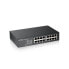 Фото #1 товара Сетевой коммутатор ZyXEL GS1100-16 - 16 портов - Гигабитный Ethernet (10/100/1000) - Монтаж в стойку - Монтаж на стену