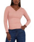 Фото #1 товара Women's Kyla Ribbed Henley Long-Sleeve Top