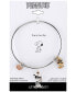 ფოტო #2 პროდუქტის Unwritten Snoopy & Woodstock Bangle Bracelet in Stainless Steel with Silver Plated Charms