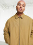 Topman oversized coach jacket in khaki