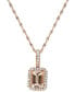 Фото #1 товара Macy's morganite (7/8 ct. t.w.) & Diamond (1/4 ct. t.w.) 18" Pendant Necklace in 14k Rose Gold