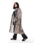 Фото #6 товара ASOS DESIGN Curve long raincoat in animal print