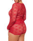 ფოტო #3 პროდუქტის Plus Size Gwendlyn Lace Top And Shorts Set