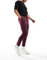 Фото #1 товара ASOS DESIGN tapered smart trousers in burgundy pin stripe