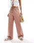 Фото #1 товара New Look wide leg trousers in light brown