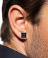 ფოტო #2 პროდუქტის Men's Black Diamond Square Cluster Stud Earrings (1 ct. t.w.) in 10k Gold