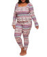 Фото #1 товара Audra Women's Plus-Size Pajama Long Sleeve Top & Legging Set