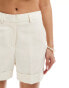 JJXX high waisted tailored short in white