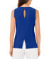 ფოტო #2 პროდუქტის Women's Crewneck Split Back Keyhole Tank Top