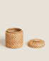 Kids’ rattan hamper with lid