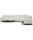 Фото #7 товара CLOSEOUT! Jazlo 6-Pc. Leather Sectional with 3 Power Recliners, Created for Macy's