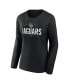 Фото #3 товара Women's Black Jacksonville Jaguars Plus Size Foiled Play Long Sleeve T-shirt