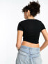 Фото #8 товара ASOS DESIGN Tall fitted crop t-shirt in black