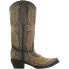 Фото #1 товара Corral Boots Two Toned TooledInlay Snip Toe Cowboy Womens Grey Casual Boots C3