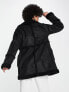 Фото #3 товара Threadbare Tall Harp bonded coat with borg detail in black