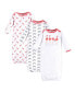 ფოტო #1 პროდუქტის Baby Girls Baby Cotton Long-Sleeve Gowns 3pk, Flamingo