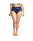 Фото #2 товара Plus Size Tummy Control High Waisted Bikini Swim Bottoms Print