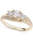 ფოტო #1 პროდუქტის Diamond Three Stone Engagement Ring (1 ct. t.w.) in 14k Yellow Gold