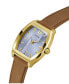 ფოტო #4 პროდუქტის Men's Analog Brown Genuine Leather Watch 42mm