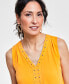 ფოტო #2 პროდუქტის Women's V-Neck Stud-Trim Tank Top, Created for Macy's