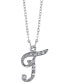 Фото #16 товара 2028 silver-Tone Crystal Initial Necklace 16" Adjustable