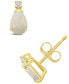 Opal (3/8 ct. t.w.) and Diamond Accent Stud Earrings in 14K Yellow Gold or 14K White Gold