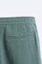 100% LINEN BERMUDA SHORTS