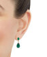 ფოტო #2 პროდუქტის Lab Grown Emerald (4-5/8 ct. t.w.) & Diamond (1/8 ct. t.w.) Double Pear Drop Earrings