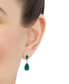 Фото #2 товара Lab Grown Emerald (4-5/8 ct. t.w.) & Diamond (1/8 ct. t.w.) Double Pear Drop Earrings (Also available in Ruby)