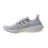 Фото #4 товара Adidas Ultraboost 21 Men's Shoes Halo Silver-Grey Two-Solar Yellow FY0432