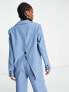 Фото #3 товара 4th & Reckless tailored open back blazer co-ord in blue