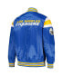 Фото #3 товара Men's Powder Blue Los Angeles Chargers Satin Full-Snap Varsity Jacket