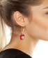 Фото #3 товара Faux Stone Apple Dangle Earrings