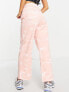 Фото #2 товара Urban Bliss wide leg jeans in pink ink print