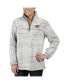 Women's Gray Montreal Canadiens Sherpa Quarter-Zip Pullover Jacket