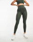 Hummel seamless lift and shape leggings in dark green Bergsteiger-Efeu, L - фото #9