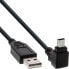 Фото #2 товара InLine USB Type A male / Mini 5pin male up angled 90° - black - 0.5m