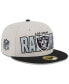 Фото #2 товара Men's Stone, Black Las Vegas Raiders 2023 NFL Draft On Stage 59FIFTY Fitted Hat