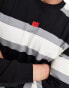 HUGO Diragol_S stripe logo sweatshirt in black